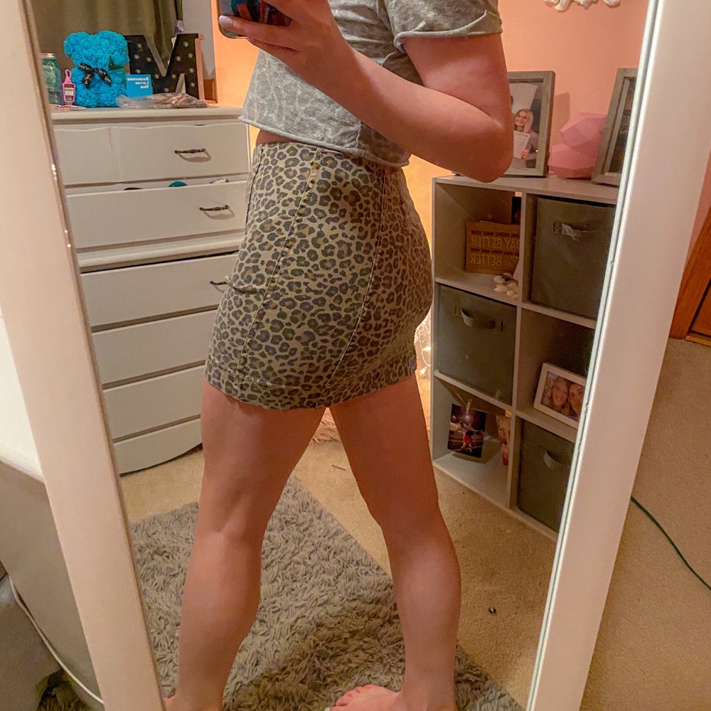 Cheetah print skirt
